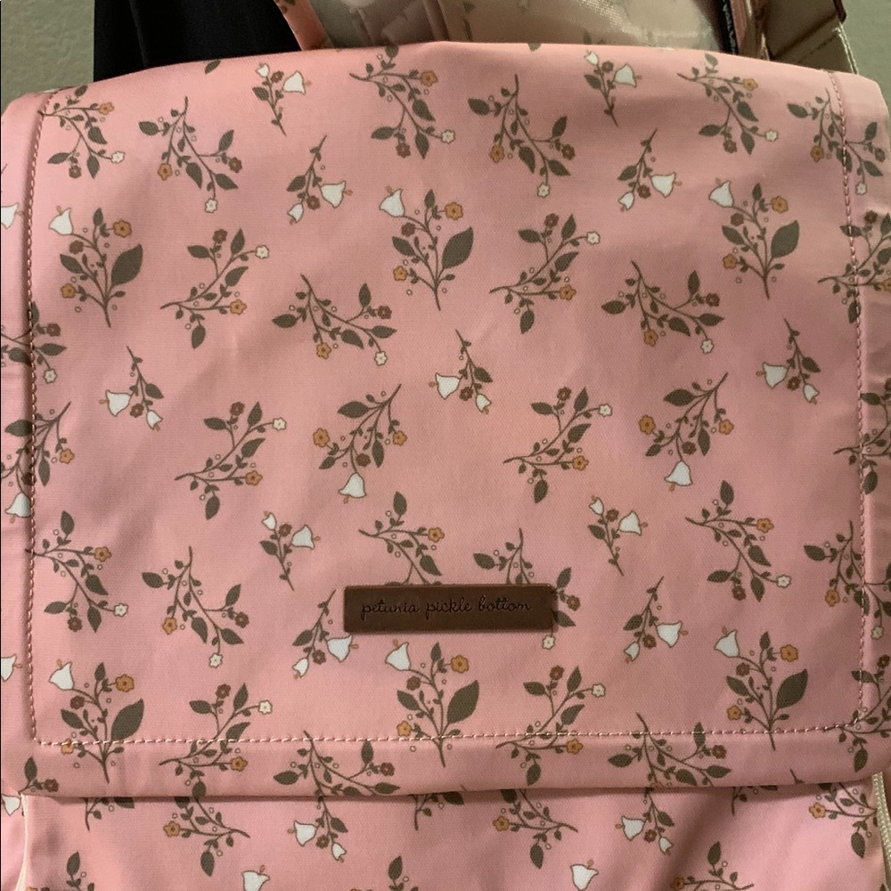 Pink NWT Petunia Pickle Bottom Boxy Diaperbag!